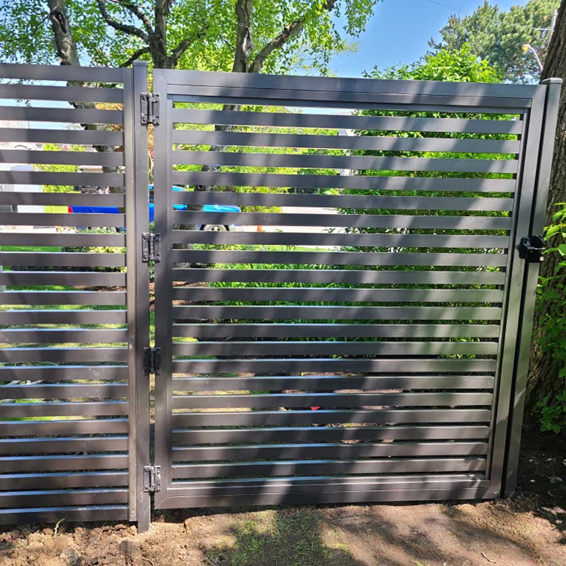 Horizontal Aluminum Semi-Privacy Fence Panels