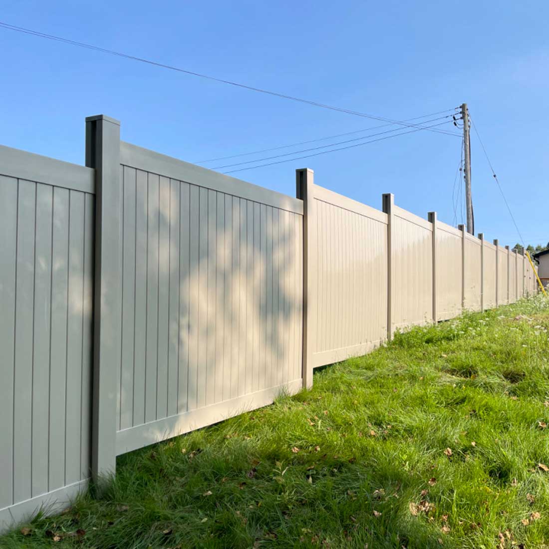 Tan Vinyl Fence Panels
